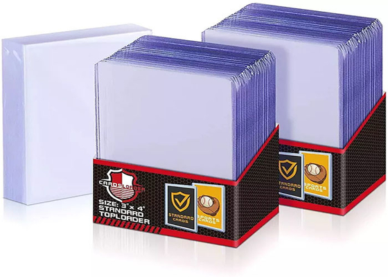 야구 유기오하를 위한 두개의 필름 덮개 플라스틱 명백한 엄격한 톱 로더 카드 소매